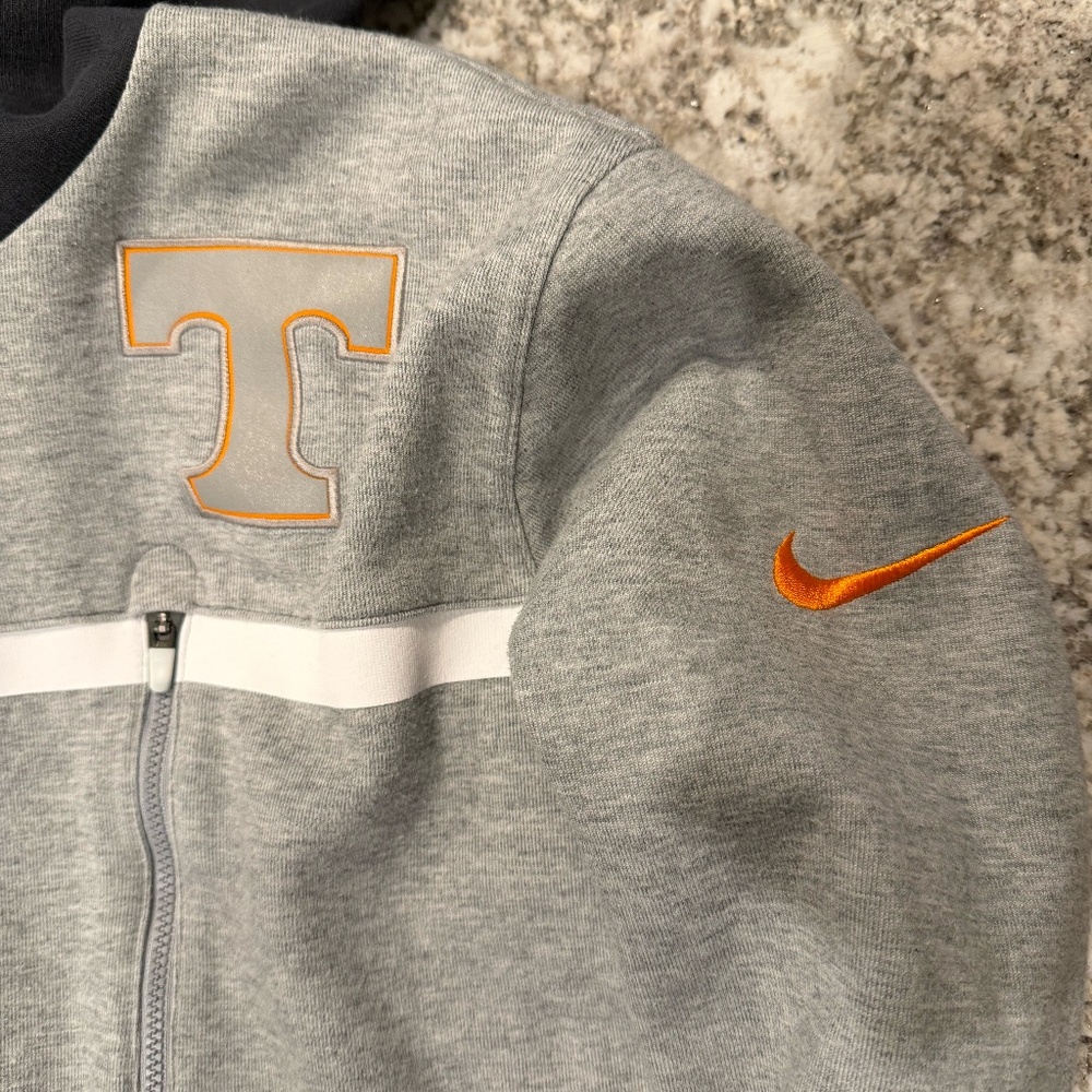 Nike Tennessee Volunteers Quarter Zip Hoodie Gray Size Medium UT Vols